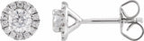 14K White Gold 1/2 CTW Lab-Grown Diamond Cocktail-Style Stud Earrings