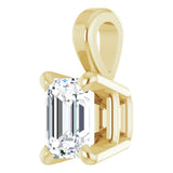 14K Yellow 1/4 CT Lab-Grown Diamond Pendant