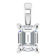 14K White 1/4 CT Natural Diamond Pendant