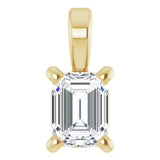 14K Yellow 1/4 CT Lab-Grown Diamond Pendant