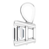 14K White 1/4 CT Lab-Grown Diamond Pendant