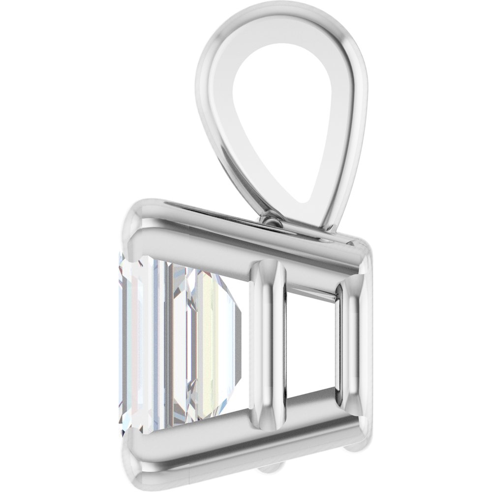 14K White Gold 1/4 CT Lab-Grown Diamond Pendant