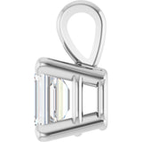 14K White Gold 1/4 CT Lab-Grown Diamond Pendant