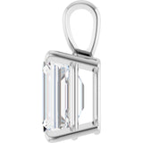 14K White 1 CT Lab-Grown Diamond Pendant