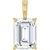 14K Yellow 1 CT Lab-Grown Diamond Pendant