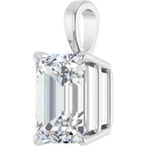 14K White Gold 1 CT Lab-Grown Diamond Pendant