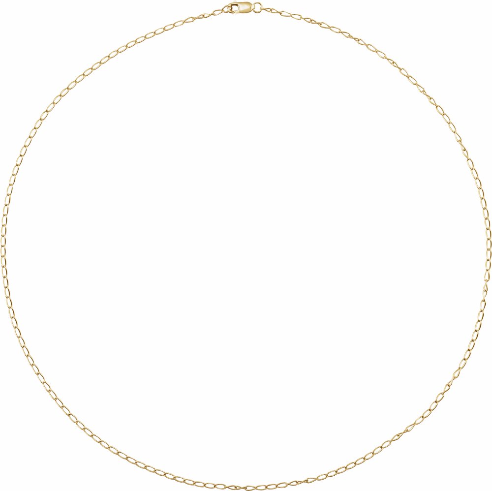 14K Yellow Gold-Filled 1.6 mm Elongated Curb 16" Chain