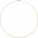 14K Yellow Gold-Filled 1.6 mm Elongated Curb 16" Chain