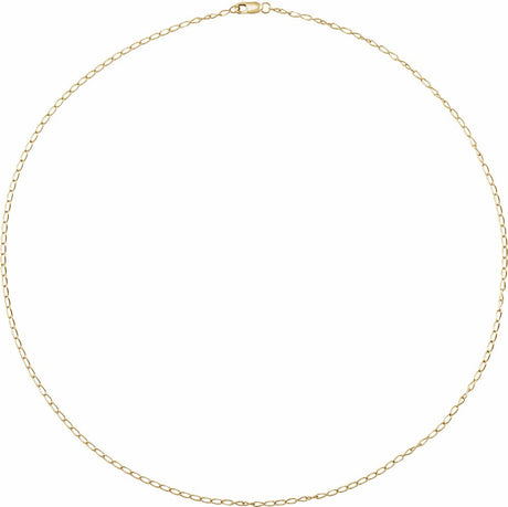 14K Yellow Gold 1.6 mm Elongated Curb 18" Chain