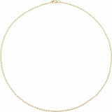 14K Yellow Gold-Filled 1.6 mm Elongated Curb 16" Chain