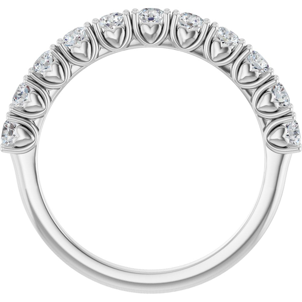 14K White .04 CTW Natural Diamond Anniversary Band