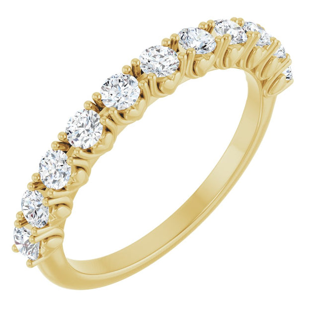 14K Yellow 5/8 CTW Lab-Grown Diamond Anniversary Band