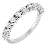 14K White .04 CTW Natural Diamond Anniversary Band