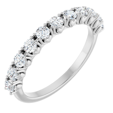 14K White .04 CTW Natural Diamond Anniversary Band