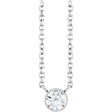 14K White 1/6 CT Natural Diamond 16-18" Necklace