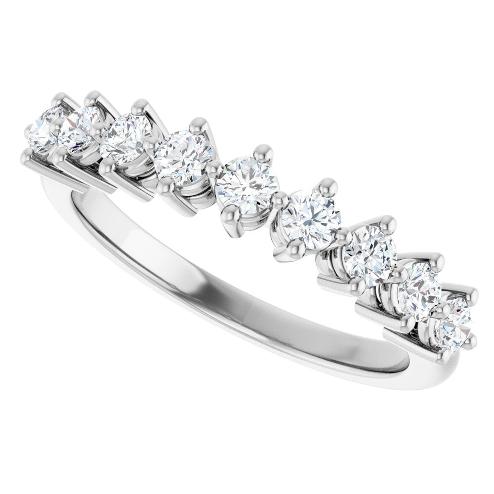 14K White Gold 1/2 CTW Lab-Grown Diamond Anniversary Band