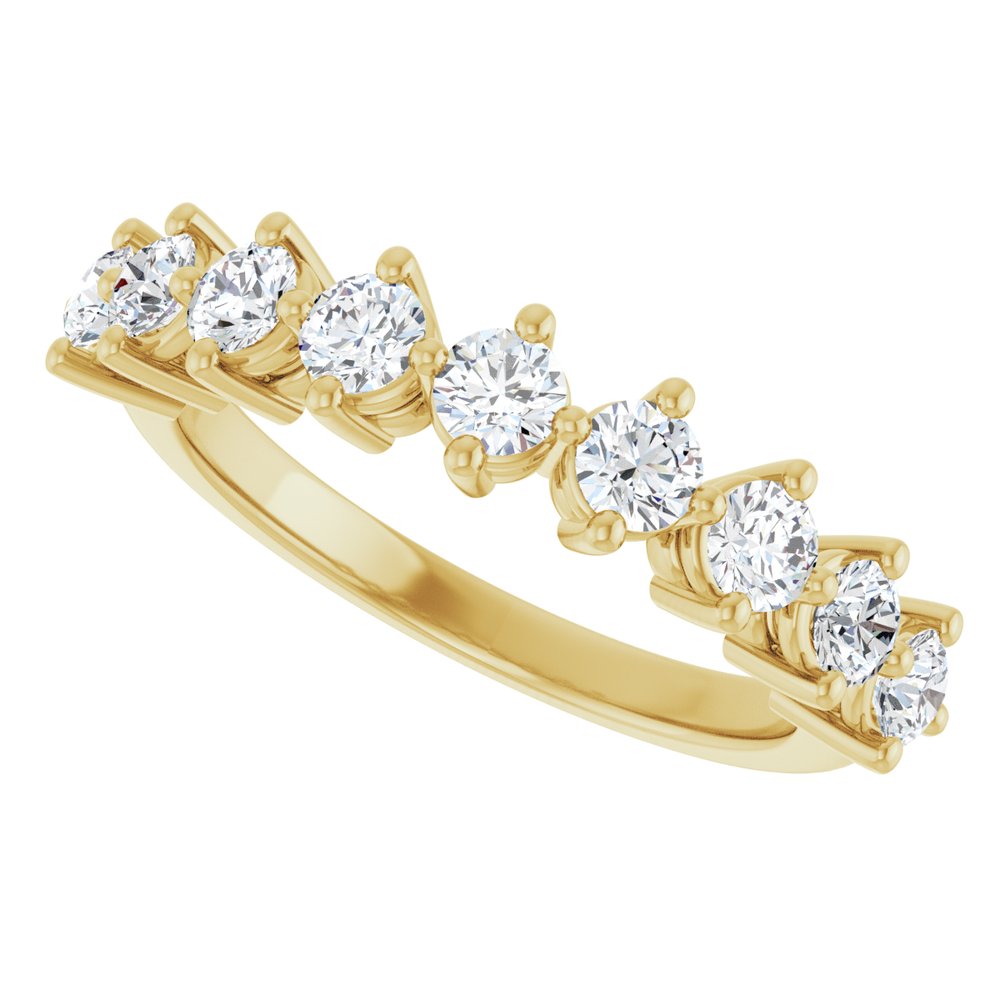 14K Yellow Gold 3/4 CTW Lab-Grown Diamond Anniversary Band