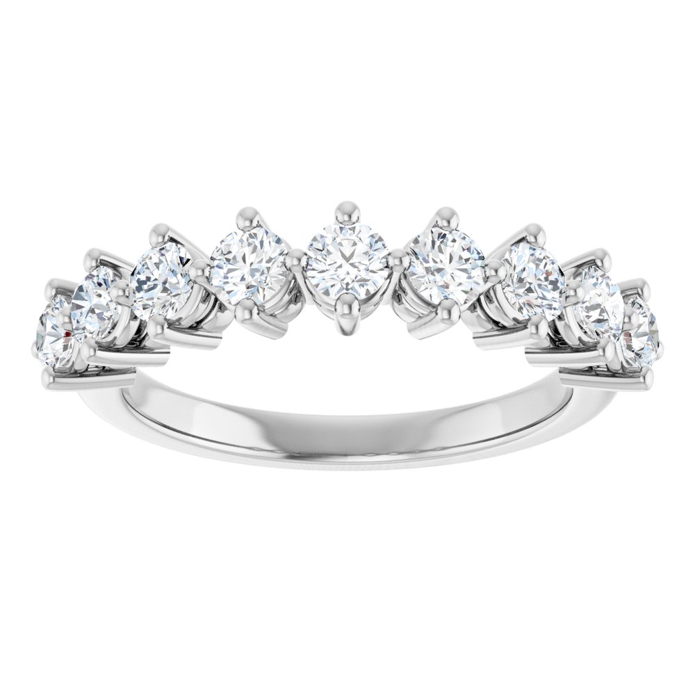 14K White 3/4 CTW Lab-Grown Diamond Anniversary Band