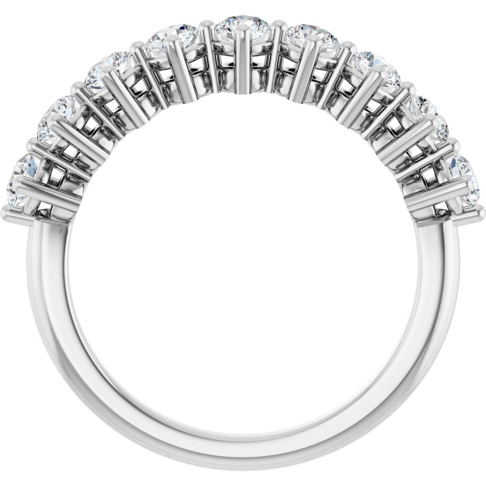 14K White 3/4 CTW Lab-Grown Diamond Anniversary Band