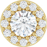 14K Yellow 1/3 CTW Natural Diamond Halo-Style Pendant