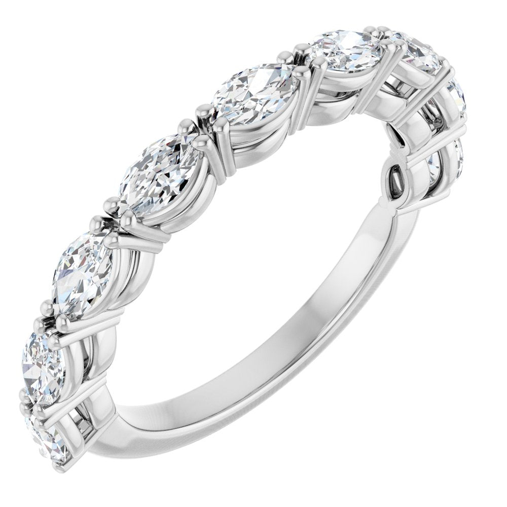 14K White Gold 1 CTW Lab-Grown Diamond Anniversary Band