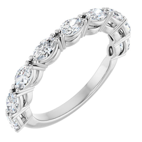 14K White Gold 1 CTW Lab-Grown Diamond Anniversary Band