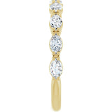 14K Yellow Gold 1 CTW Lab-Grown Diamond Anniversary Band