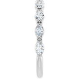 14K White Gold 1 CTW Lab-Grown Diamond Anniversary Band