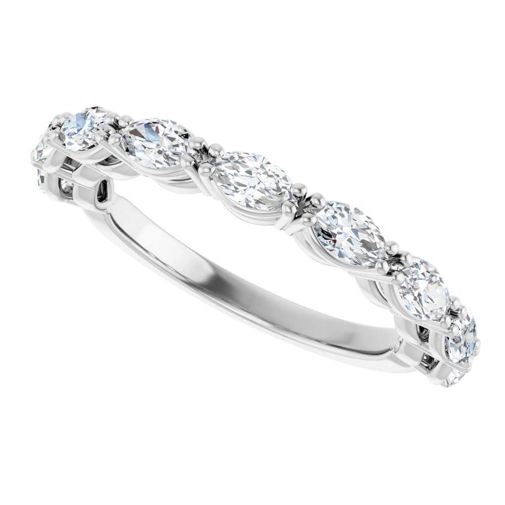 14K White Gold 1 CTW Lab-Grown Diamond Anniversary Band
