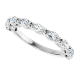 14K White Gold 1 CTW Lab-Grown Diamond Anniversary Band