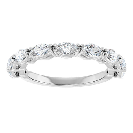 14K White Gold 1 CTW Lab-Grown Diamond Anniversary Band