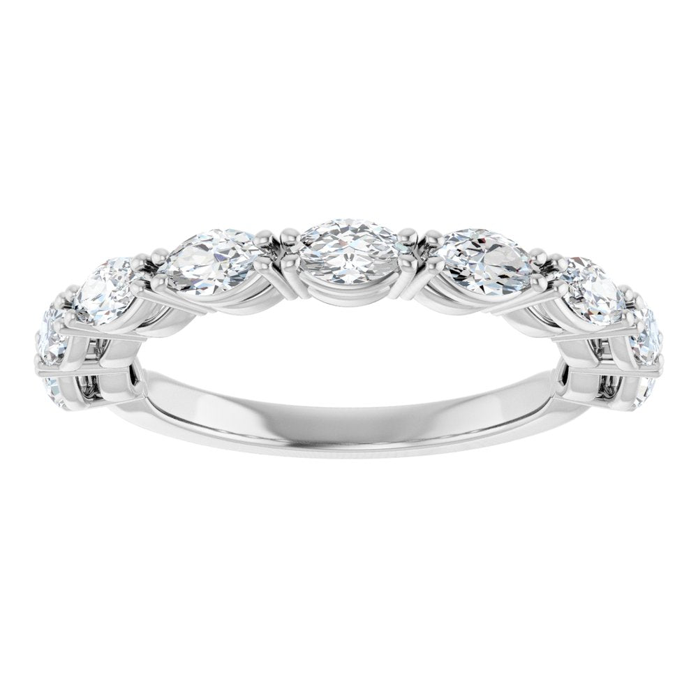 14K White Gold 1 CTW Lab-Grown Diamond Anniversary Band