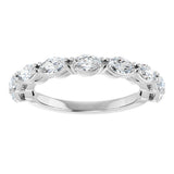 14K White Gold 1 CTW Lab-Grown Diamond Anniversary Band
