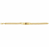 14K Yellow Gold Curb Identification 8" Bracelet