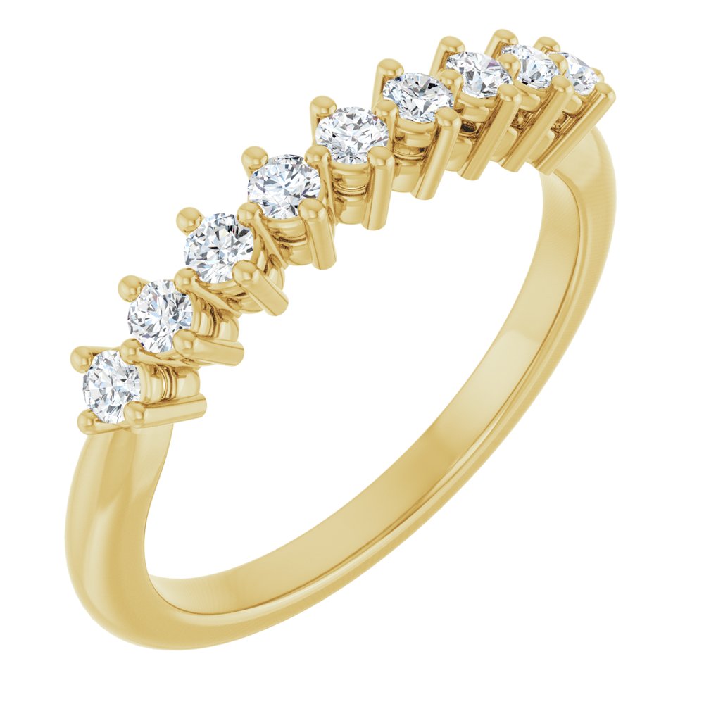 14K Yellow Gold 1/4 CTW Lab-Grown Diamond Anniversary Band