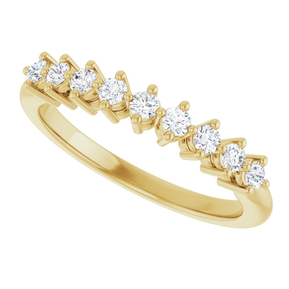 14K Yellow Gold 1/4 CTW Lab-Grown Diamond Anniversary Band