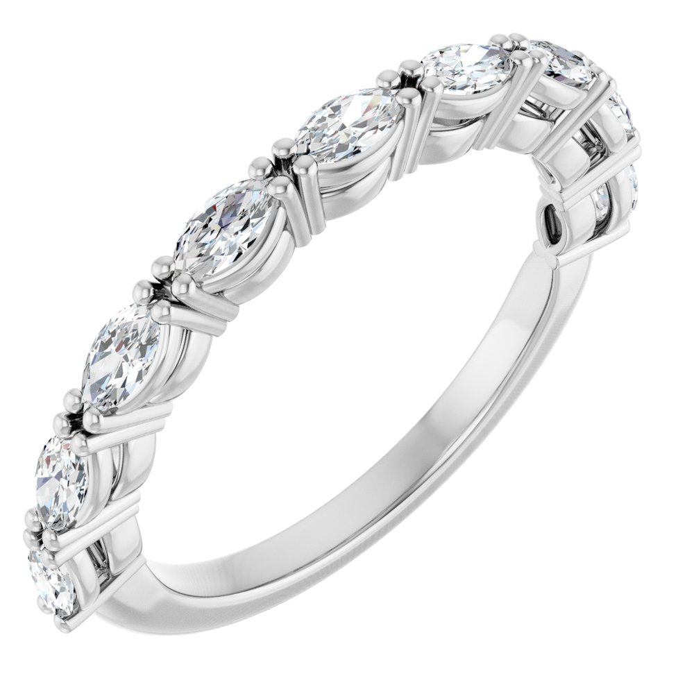 14K White Gold 5/8 CTW Lab-Grown Diamond Anniversary Band