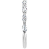 14K White Gold 3/4 CTW Lab-Grown Diamond Anniversary Band