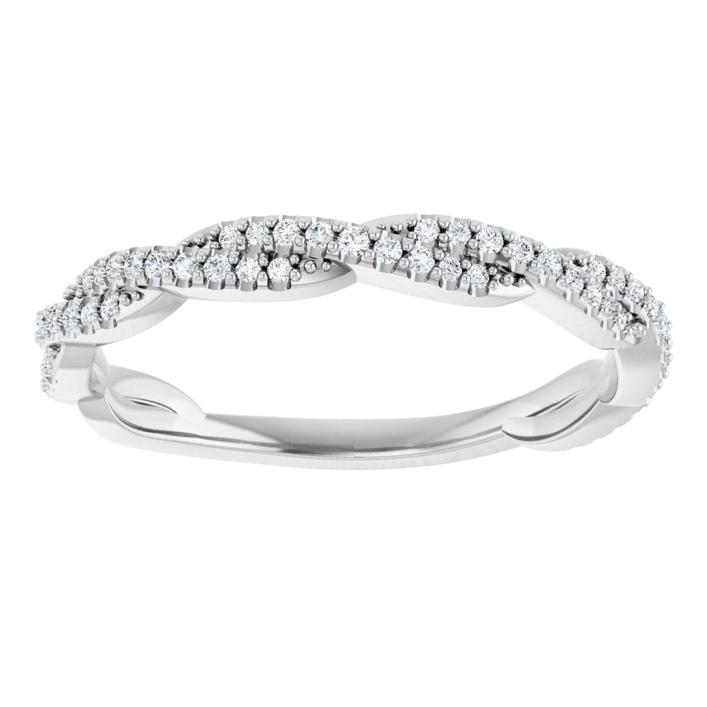 Platinum 1/6 CTW Natural Diamond Anniversary Band