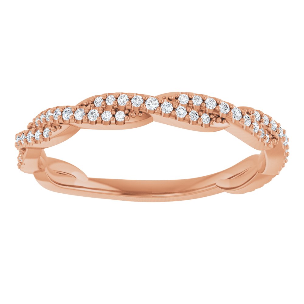 14K Rose 1/6 CTW Natural Diamond Anniversary Band