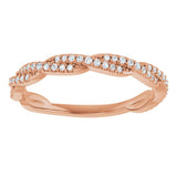 14K Rose 1/6 CTW Natural Diamond Anniversary Band