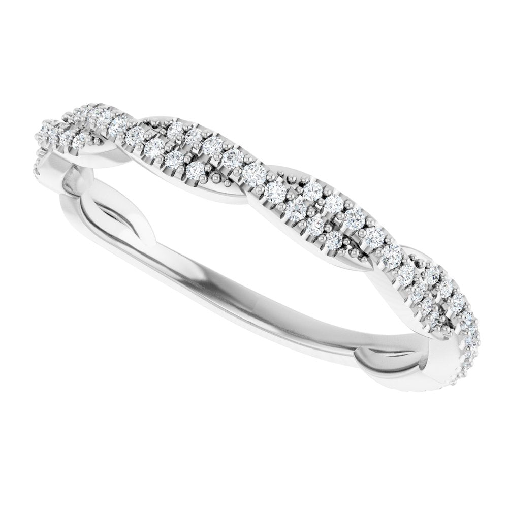 14K White 1/6 CTW Natural Diamond Anniversary Band