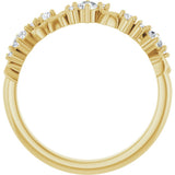 14K Yellow Gold 1/4 CTW Natural Diamond Floral Inspired Anniversary Band