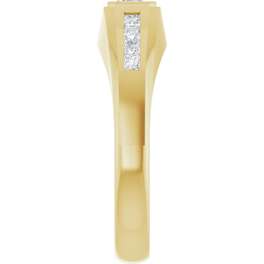 14K Yellow 9/10 CTW Lab-Grown Diamond Band