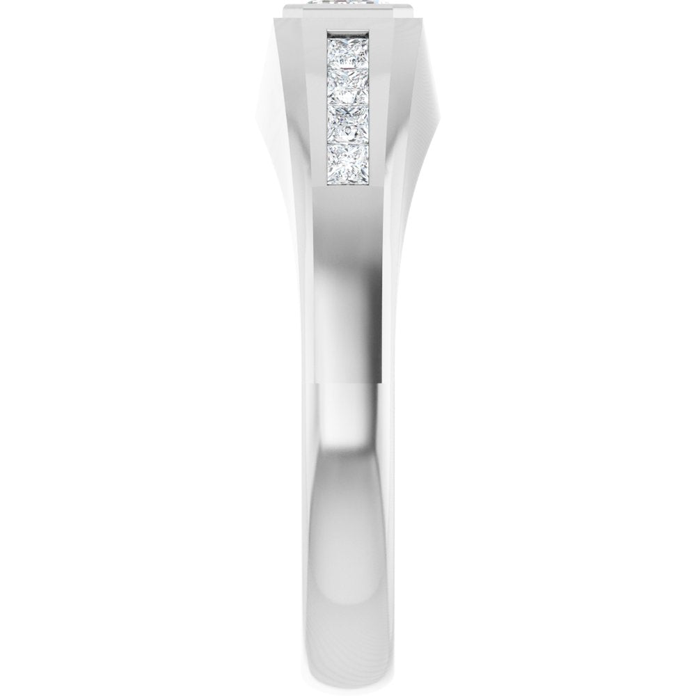 14K White 9/10 CTW Lab-Grown Diamond Band