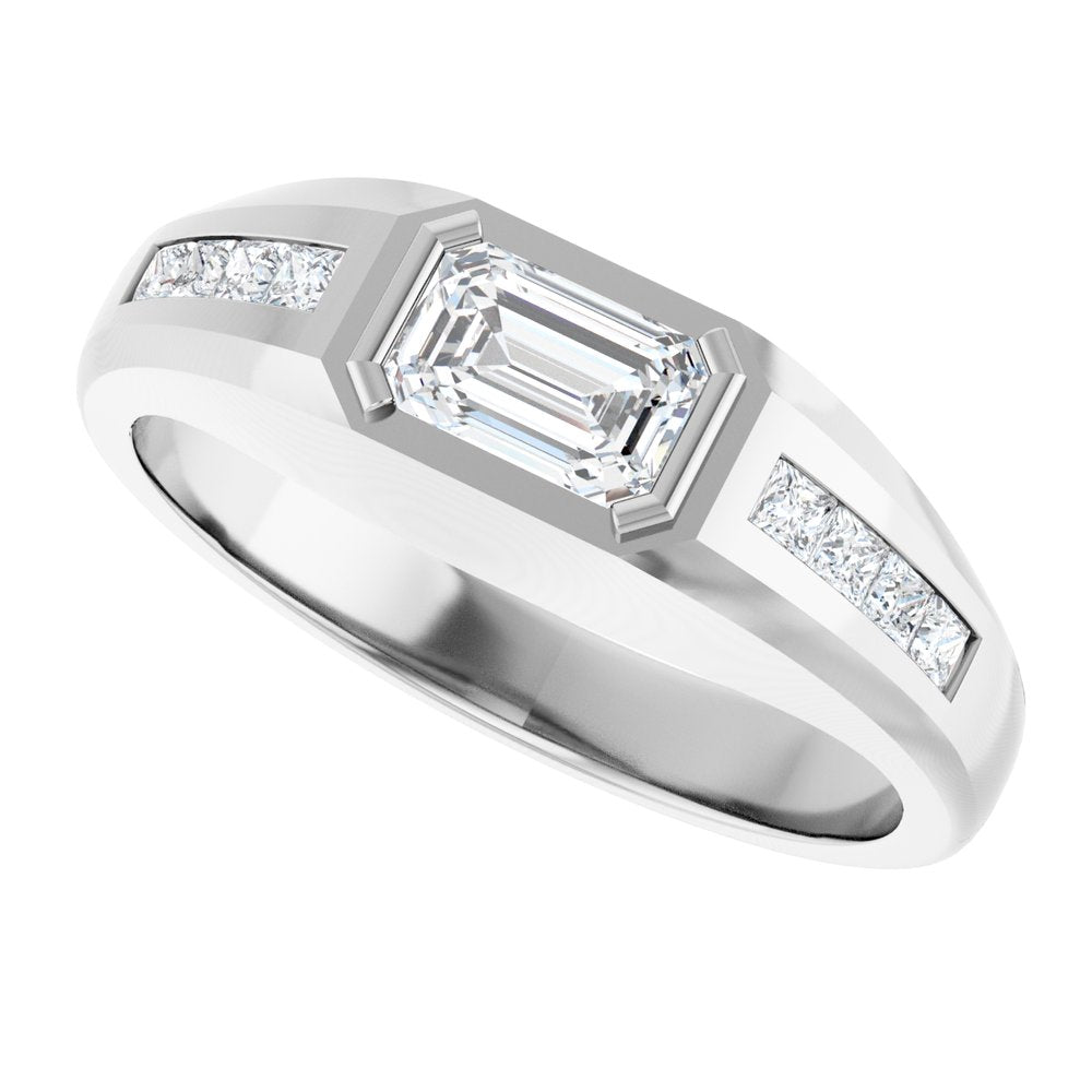 14K White 9/10 CTW Lab-Grown Diamond Band