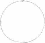 Sterling Silver 3.2 mm Heart 16" Chain