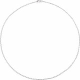 Sterling Silver 1.6 mm Elongated Curb 16" Chain