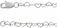 Sterling Silver 3.2 mm Heart 16" Chain