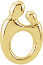 14K Yellow 20.5x13.5 mm Mother and Child® Slide Pendant